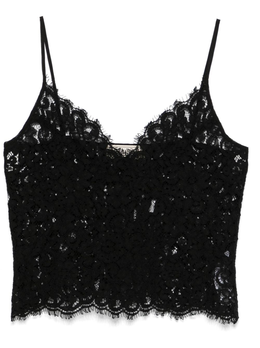Blumarine Lace Top In Black