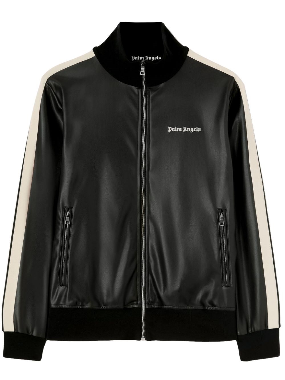 Shop Palm Angels Embroidered Logo Jacket In Black  