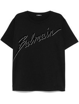 BALMAIN ブラック ロゴ クルーネック 485b3b5f-edd4-48cd-a522-