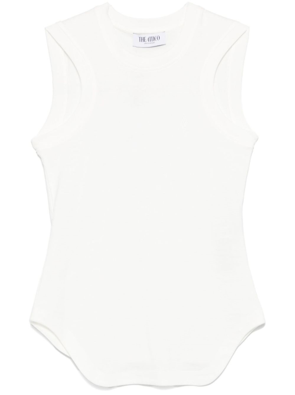 Attico Reese Cotton Jersey Tank Top In White