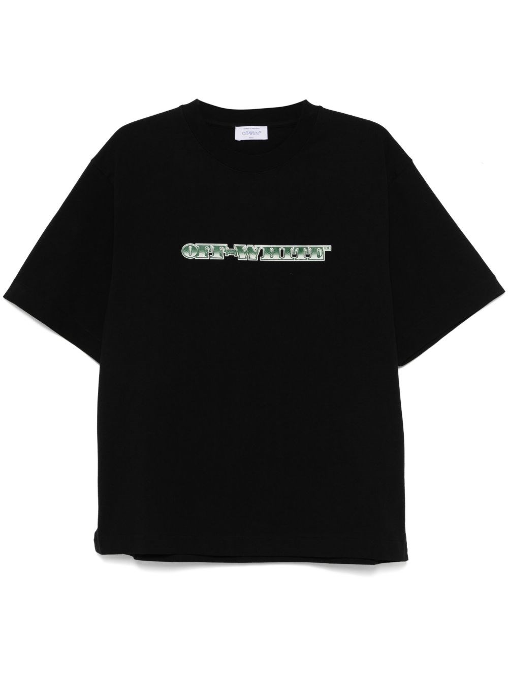 Off-white Mens Cash Arrow Skate Logo-print Cotton-jersey T-shirt Black In Black