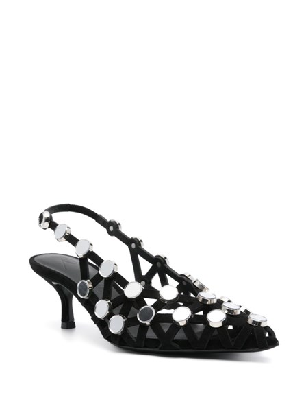THE ATTICO - Mirrored studded sandals