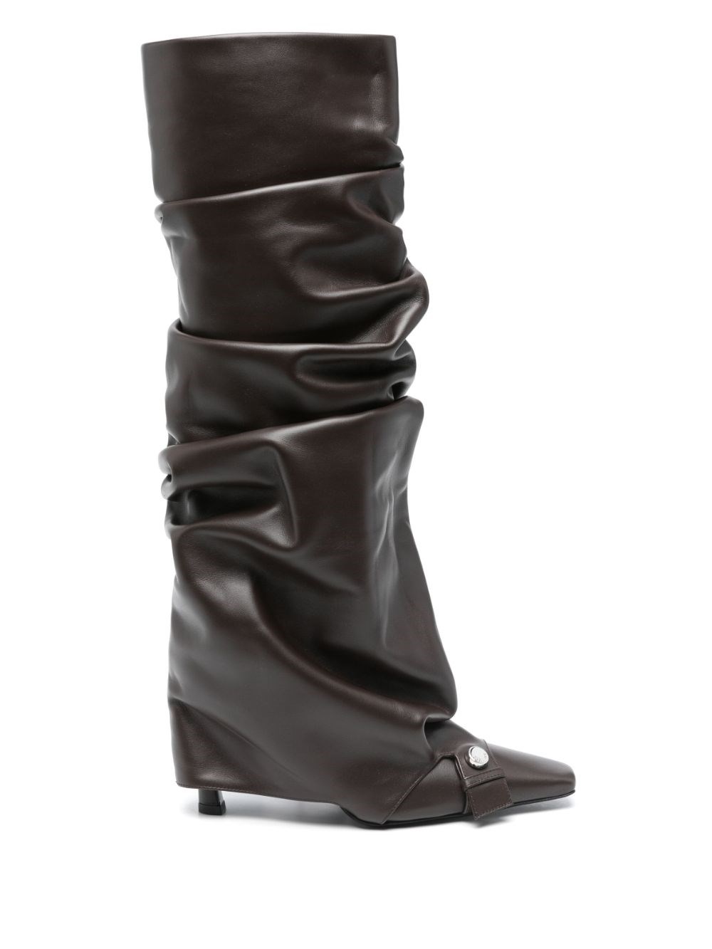 Attico Rea Tube Boots In Brown