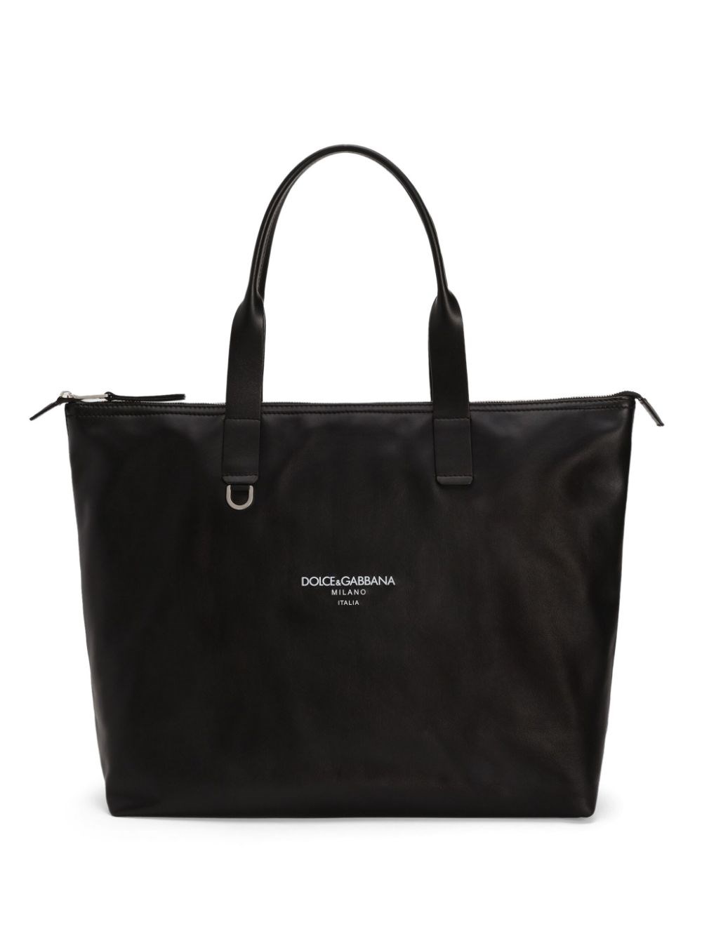 Shop Dolce & Gabbana Logo Shopping Bag In Black