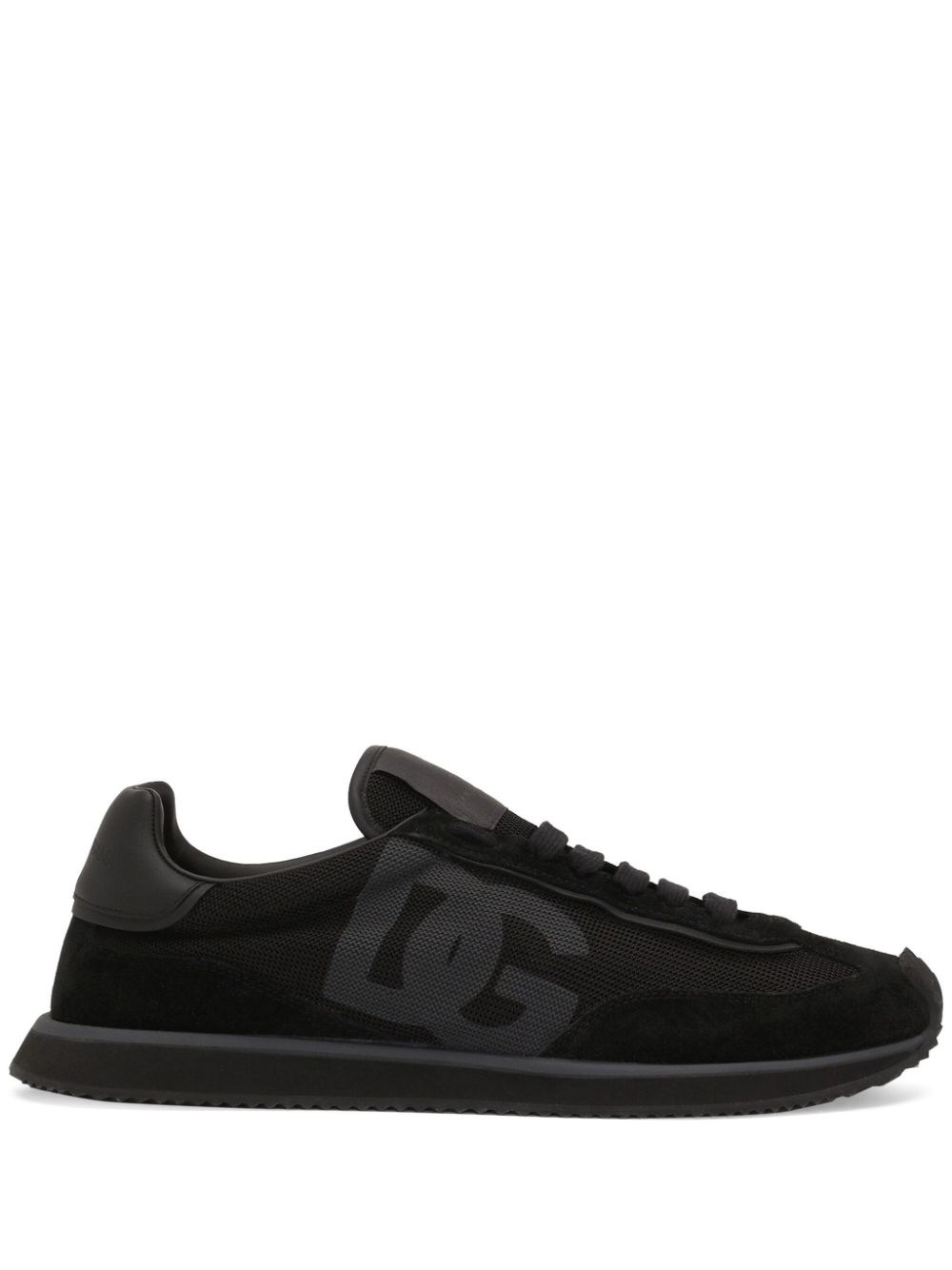 Dolce & Gabbana Low Top Sneakers Featuring Suede Accents In Black
