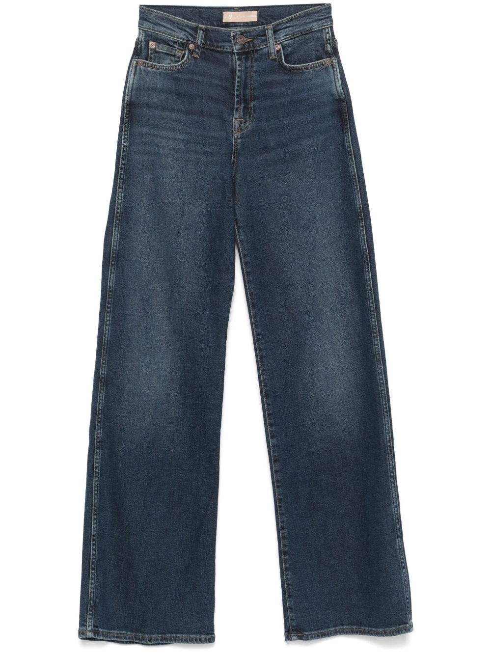 7 For All Mankind Willow Wide After School Super Wide Leg Jean In Blue