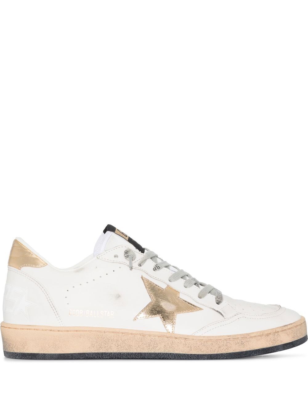 Shop Golden Goose Sneakers Ballstar In White