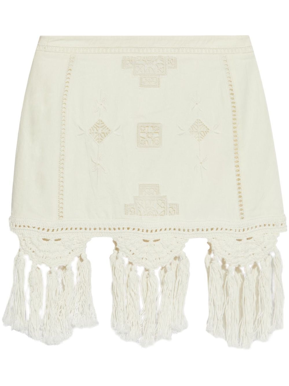 Isabel Marant Sandra Cotton Mini Skirt In White