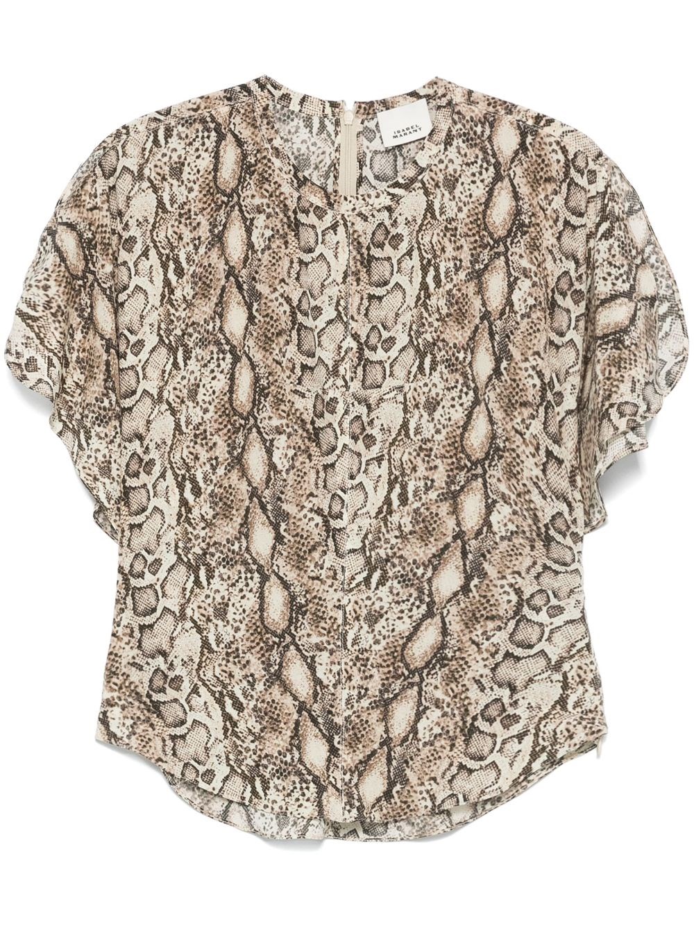 Isabel Marant Stretch Silk Top In Neutrals