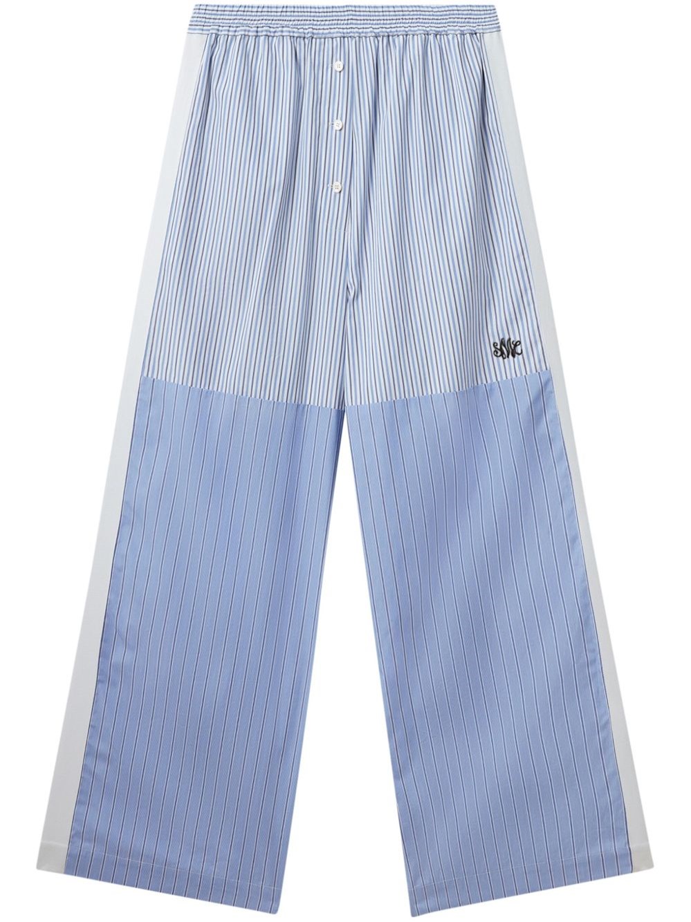 Stella Mccartney Striped Boyfriend Trousers In Blue