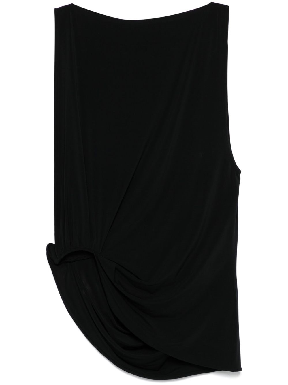 Jacquemus Le Haut Peplo Black Top With Square Neck And Cut-out On The Side In Viscose Blend Woman