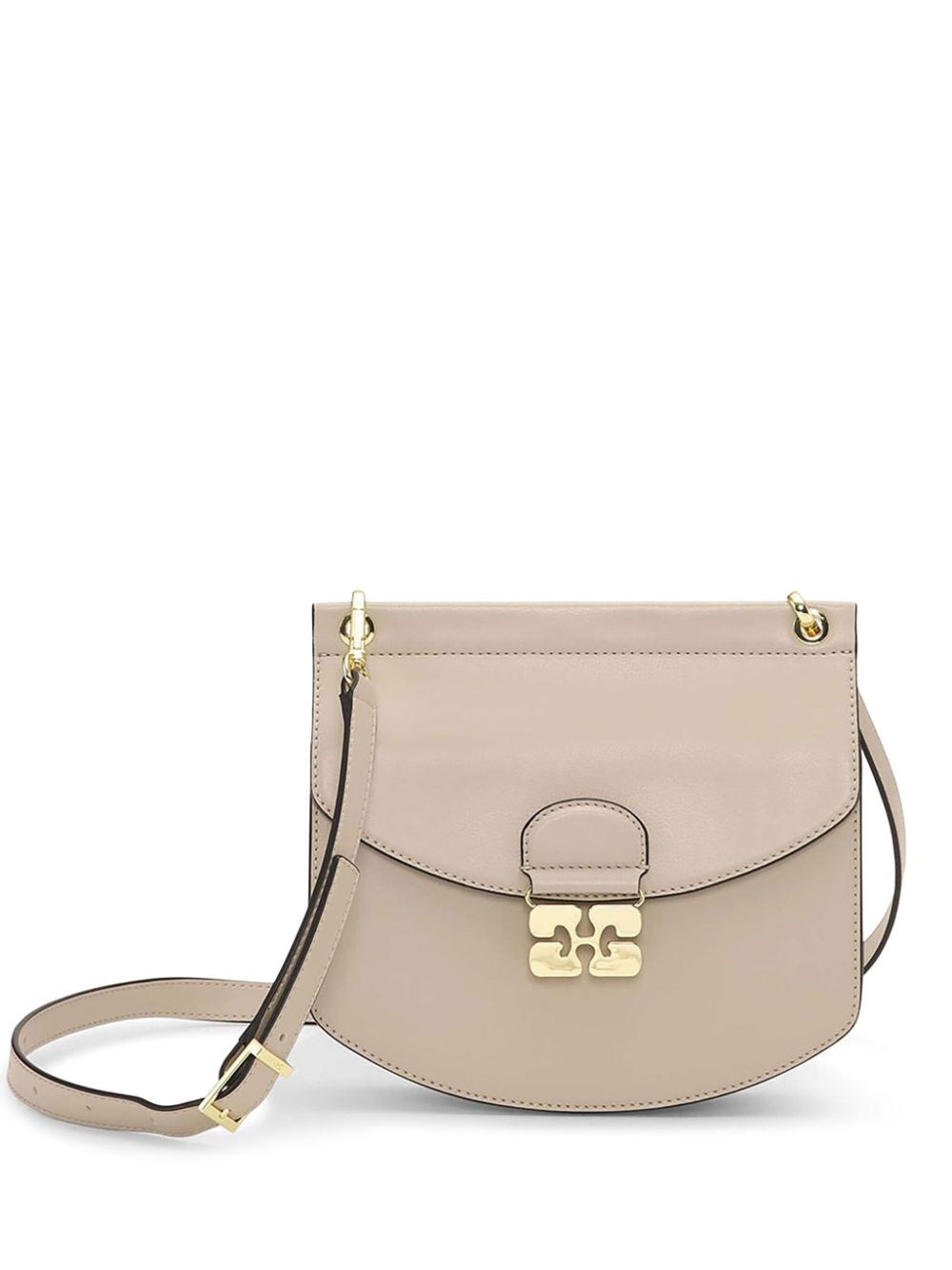 Ganni Small Apo-g Crossbody Bag In Gray