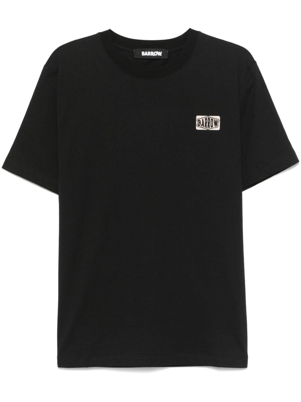 Barrow Cotton T-shirt With Tennis Basket Ball Man Print In Black