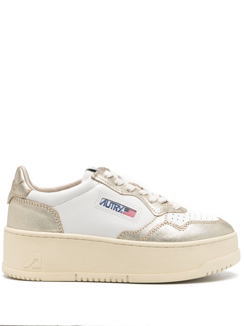 Shop Autry Sneakers Medalist Platform In White