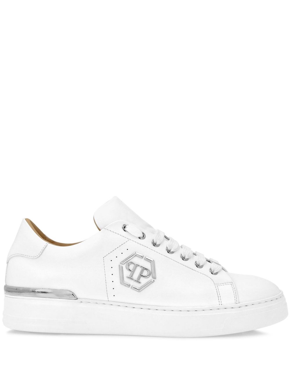 Philipp Plein Hexagon Low Top Sneakers In White