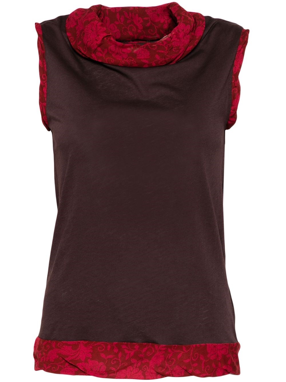Dries Van Noten Floral-print Top In レッド