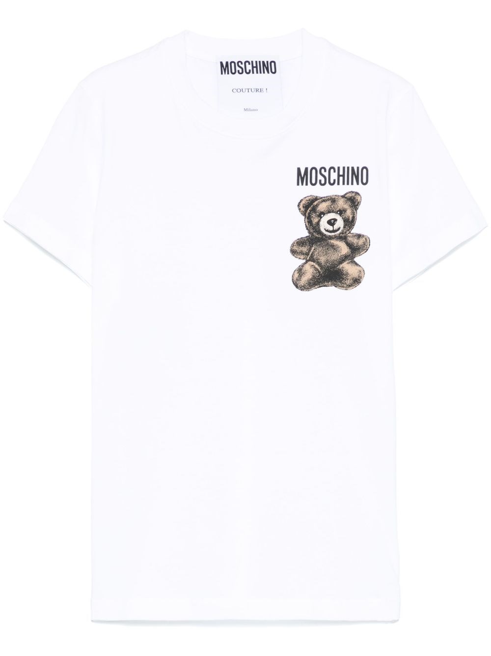 Shop Moschino Leo Teddy Print T-shirt In White