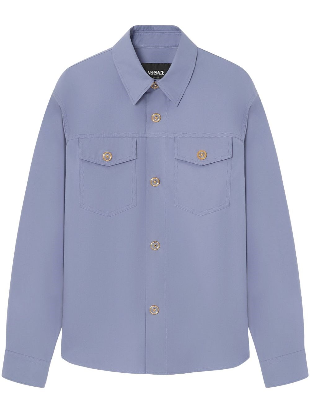 Versace Shirt Jacket In Blue