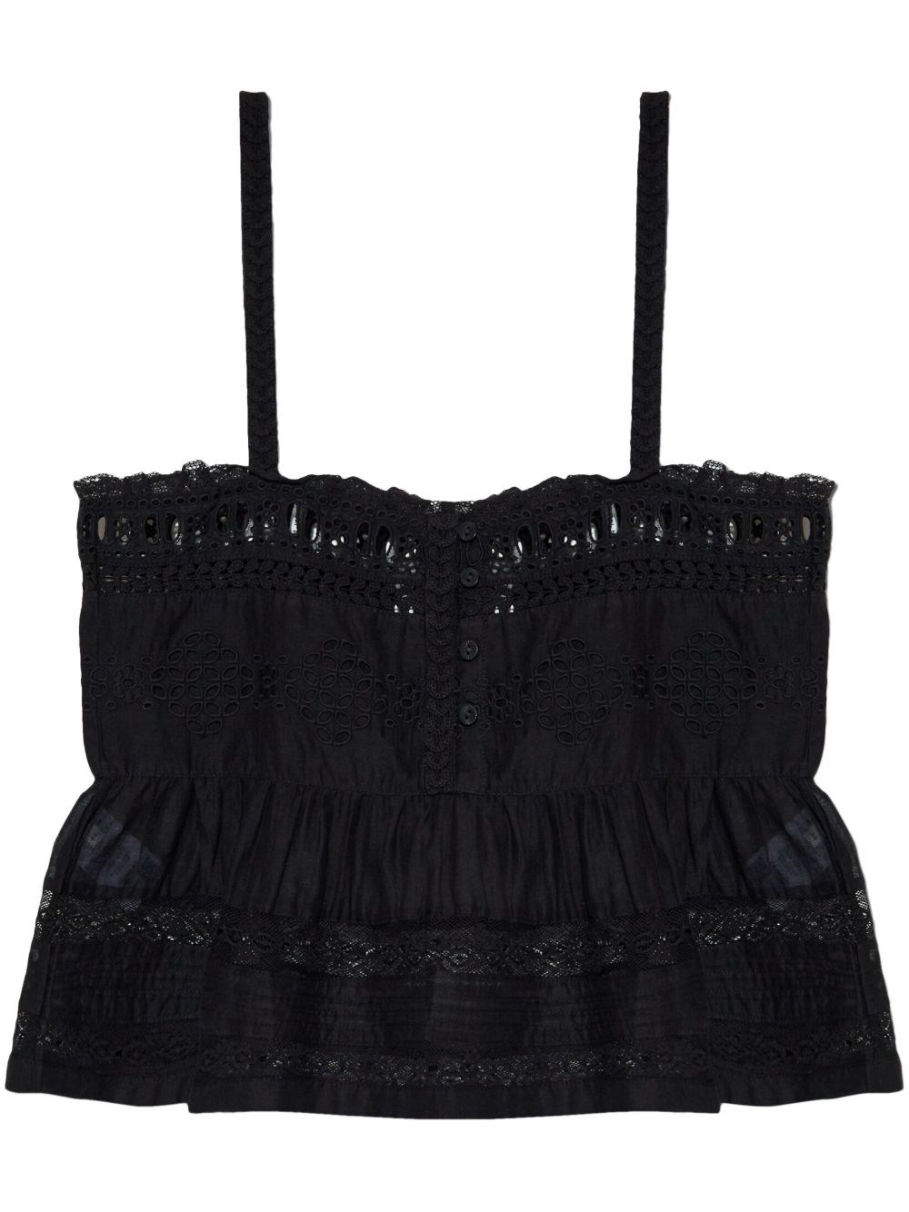 Isabel Marant Étoile Isabel Marant Etoile Denys Cotton Top In Black  