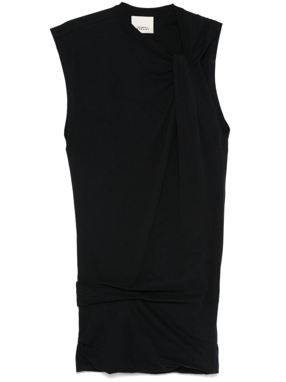 Isabel Marant Sm Leany Black Tied Neck Dress In Black
