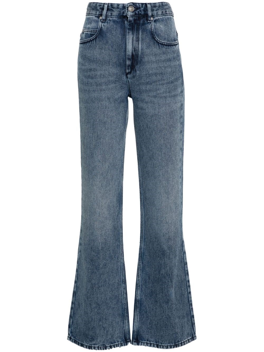 Isabel Marant High-rise Bootcut Denim Jeans With Belt Loops In Blue
