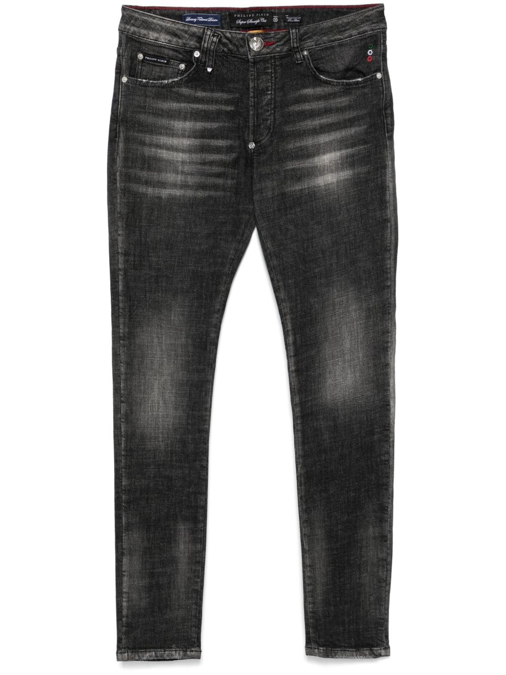 Philipp Plein Mid-rise Slim-fit Jeans In Black