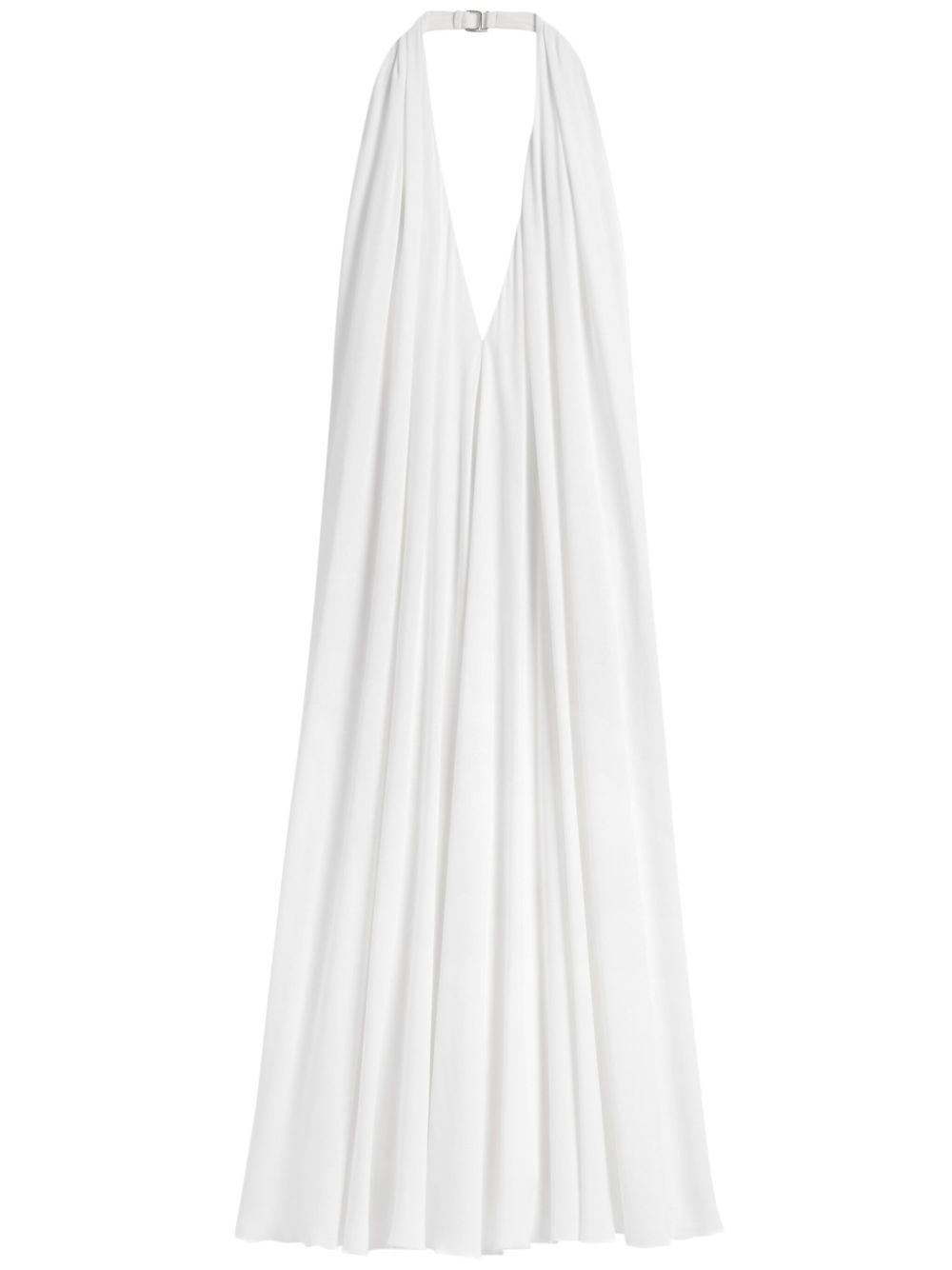 Shop Jacquemus Draped American Dress In White