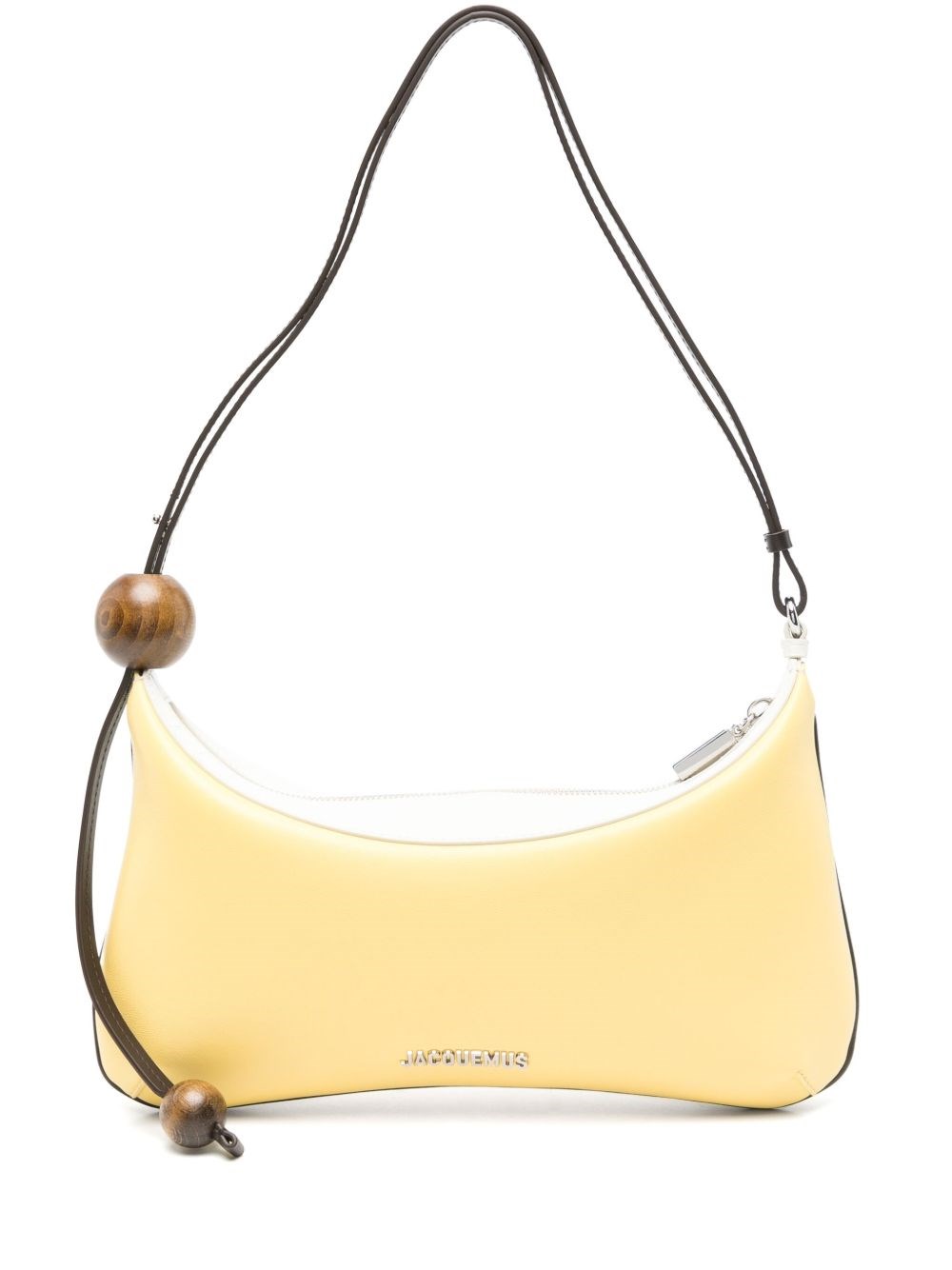 Jacquemus 'le Grand Bisou Perle' Yellow Shoulder Bag With Adjustable Shoulder Strap And Front Logo In Yellow