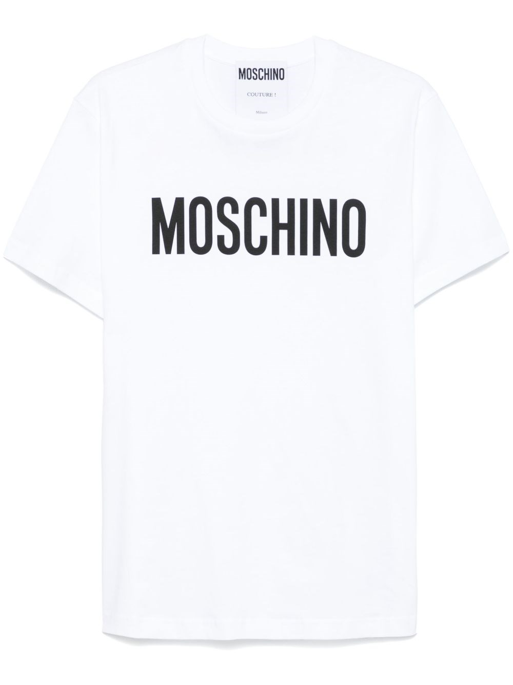 Moschino Cotton T-shirt With Logo Print In White