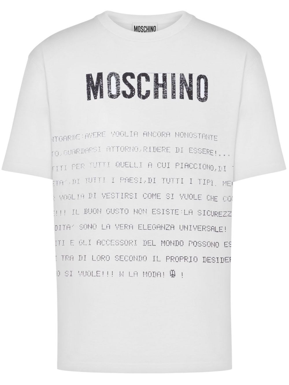 Moschino T-shirt With Lettering Print In White