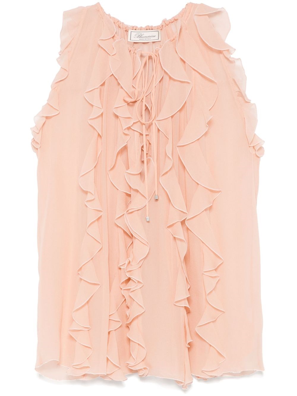 Blumarine Top In Georgette In Pink