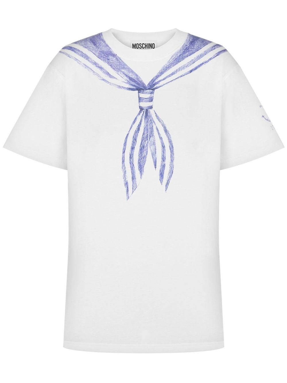 Shop Moschino Cotton T-shirt In White