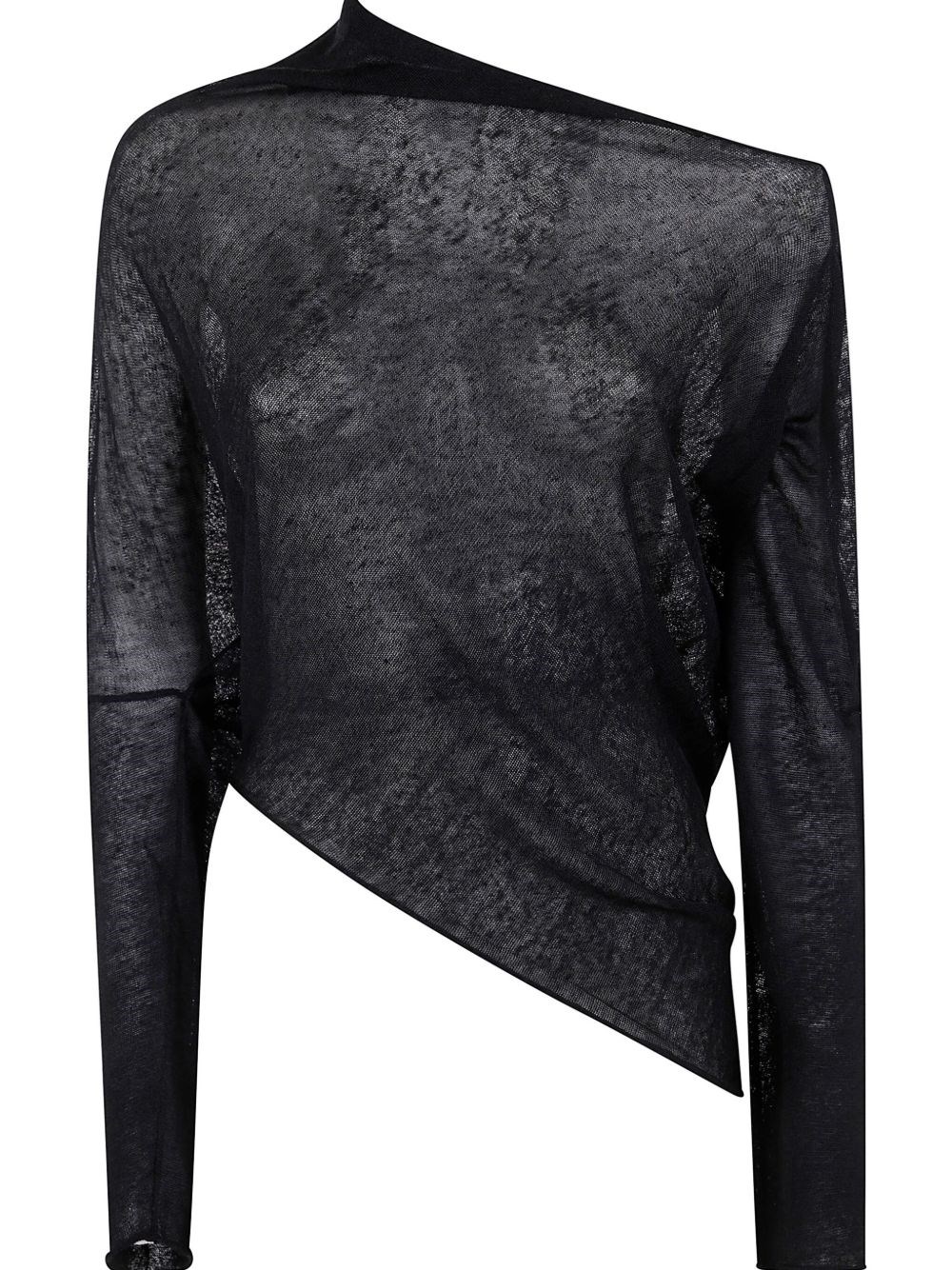 P.a.r.o.s.h Asymmetrical Sweater Knitwear Black In Black