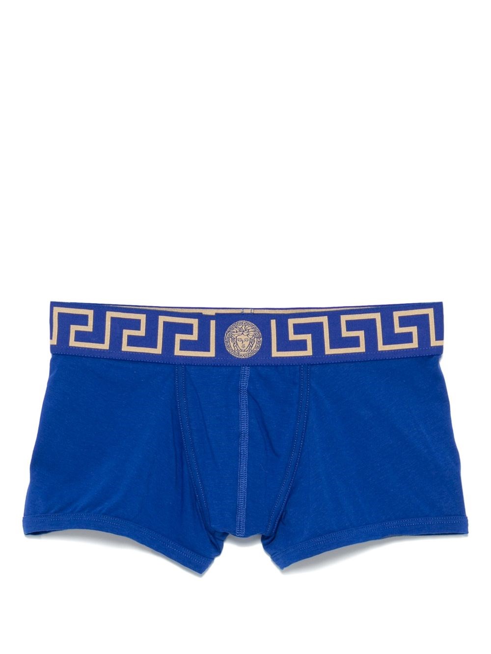 Versace Greca Border Briefs With Medusa In Blue