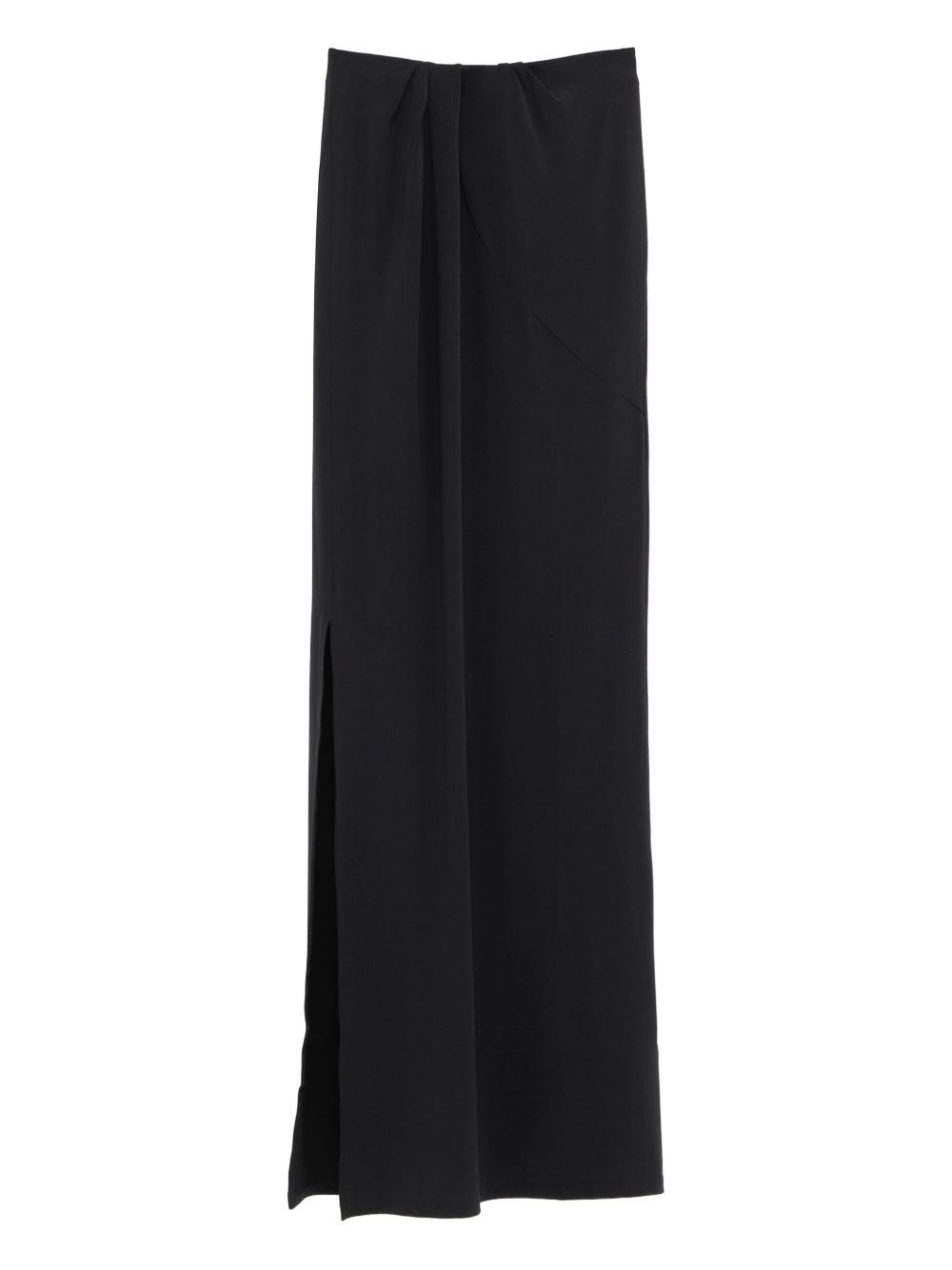 Jacquemus Floor-length Black Skirt With Subtle Side Slit In Black
