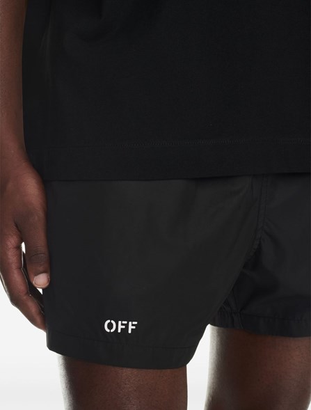 OFF-WHITE - LOGO BEACH SHORTS