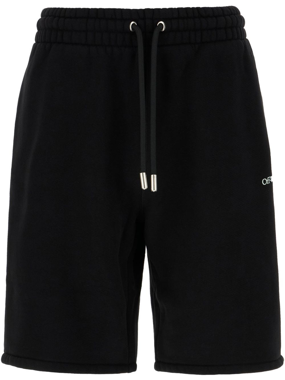 ショートパンツ OFF WHITE Women Shorts Burmudas OWCS002F23FAB001 1000 BLAC Off-white Cotton Bermuda Shorts Elastic Waistband In Black