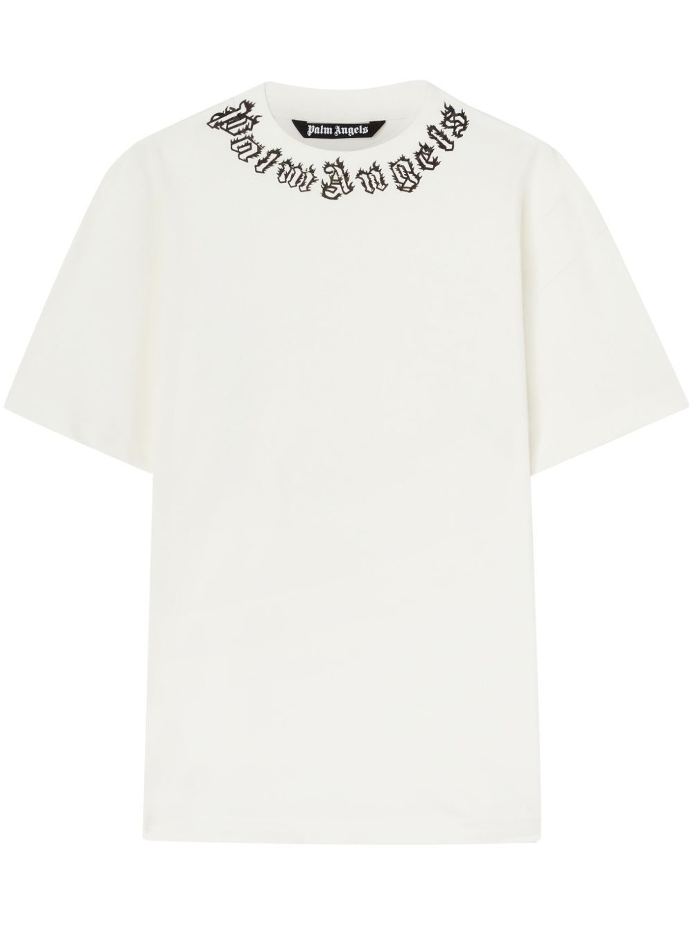 Shop Palm Angels T-shirt Logo In White