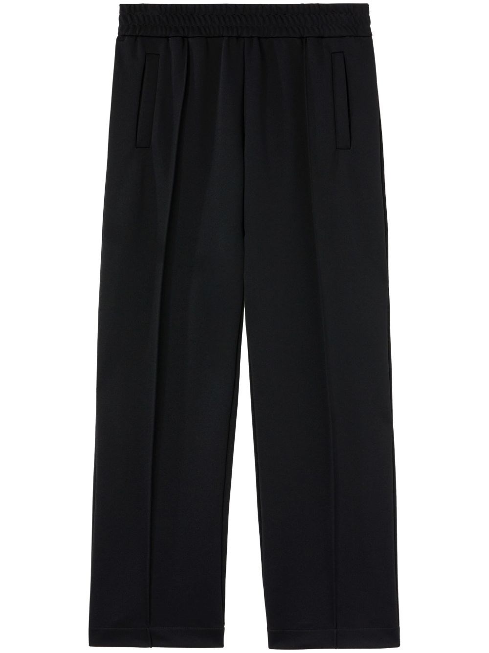 Palm Angels Back Curved Logo Track Pants In Black