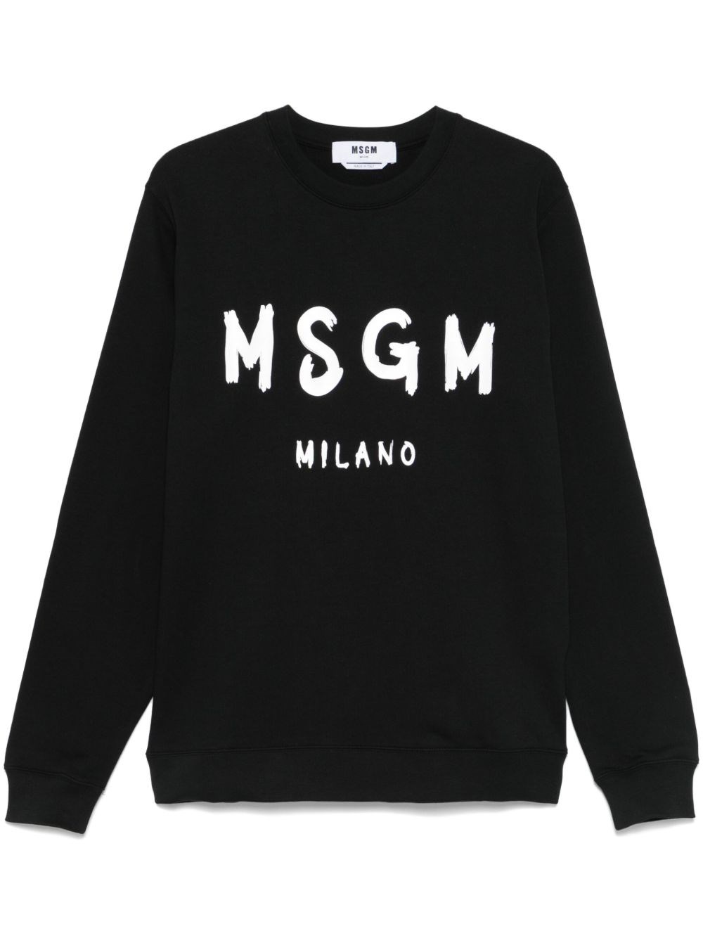 Msgm Cotton Sweatshirt In Black