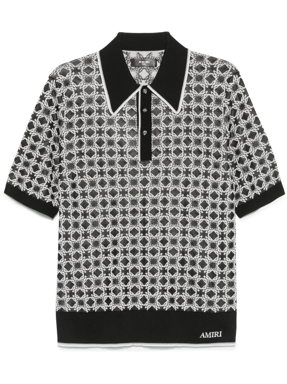 Shop Amiri Polo Logo In Black