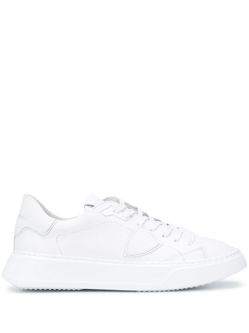Philippe Model Temple Veau Leather Sneakers In White