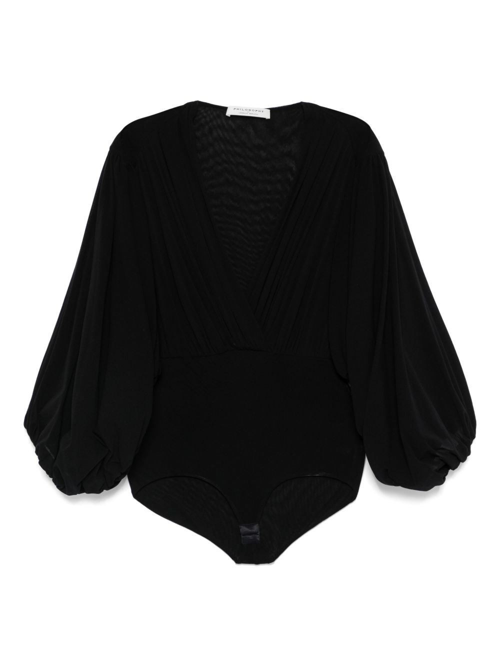 Philosophy Di Lorenzo Serafini Tulle Bodysuit In Black