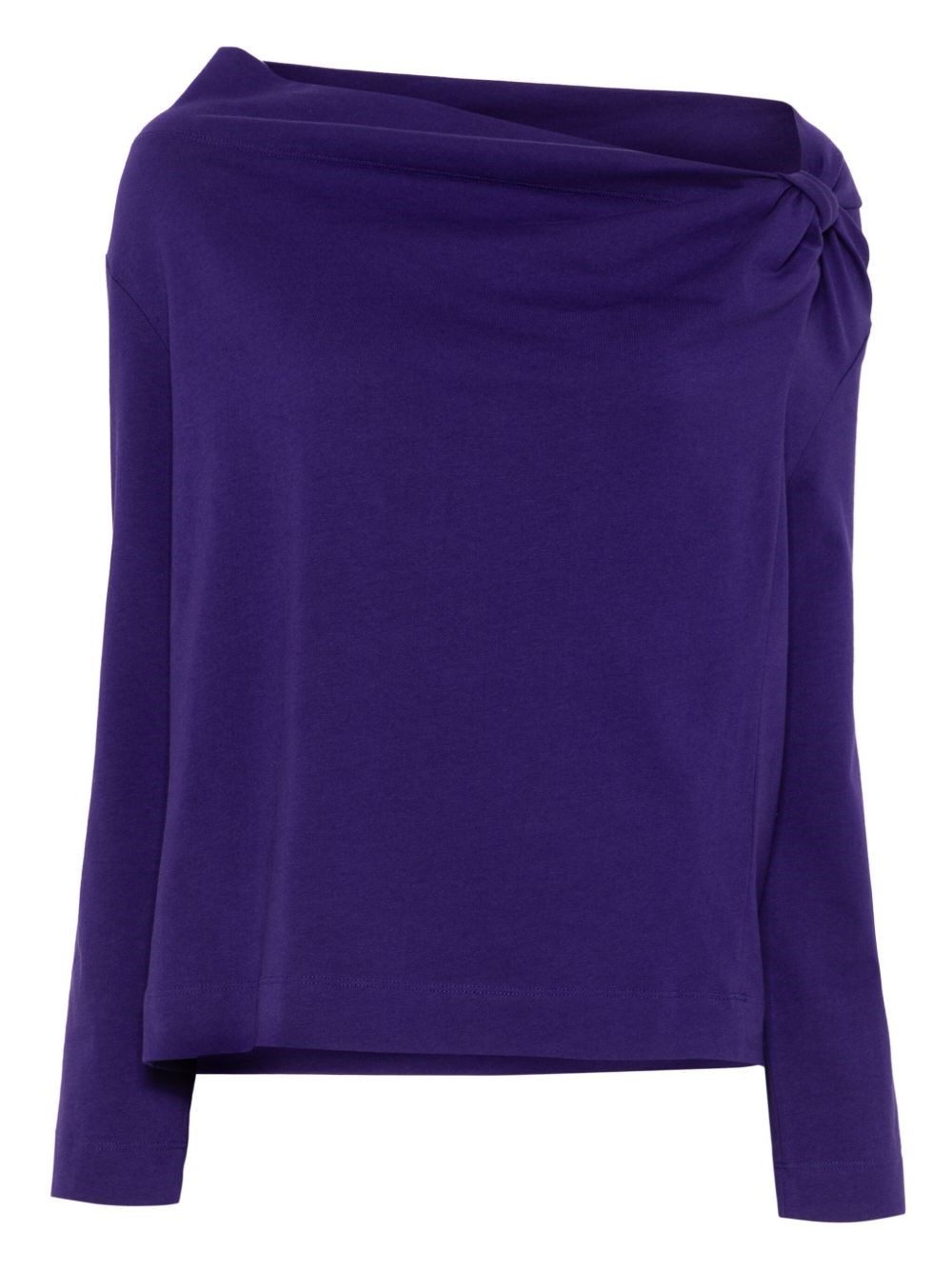 Dries Van Noten Purple Off-shoulder Top In パープル