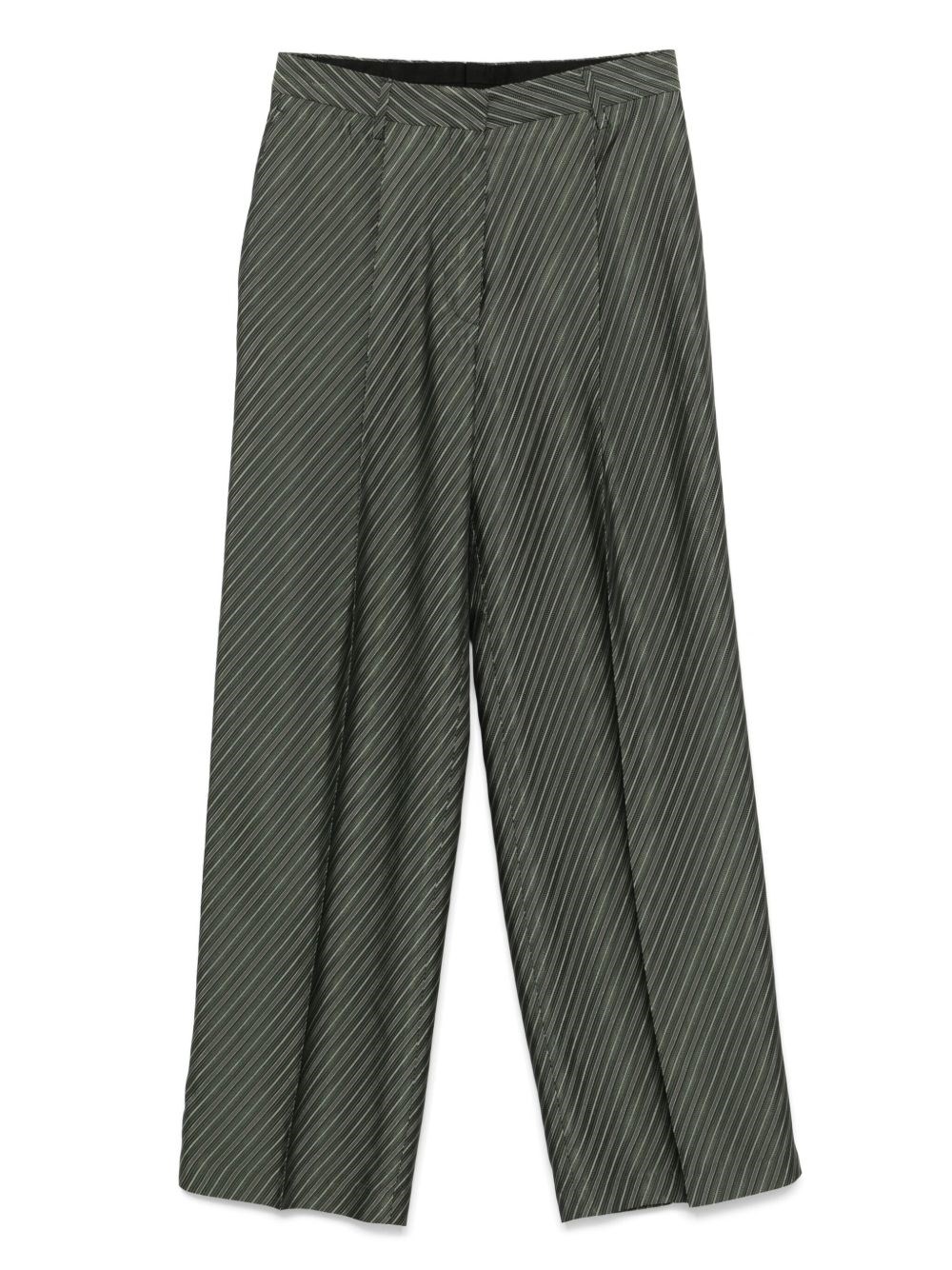 Dries Van Noten Striped Pants In Gray