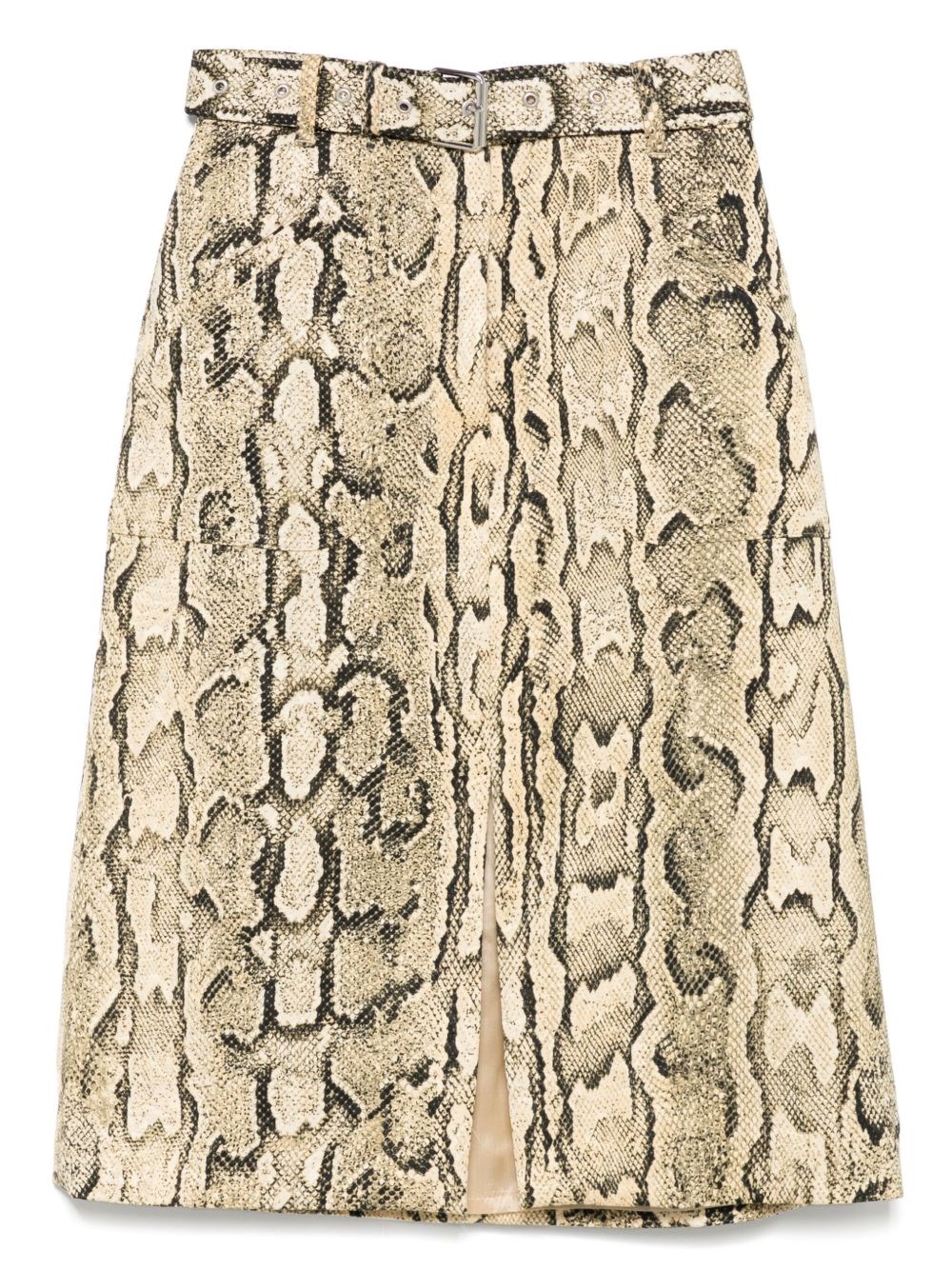 Dries Van Noten Sheraz Python Skirt Skirts Animalier In Neutrals