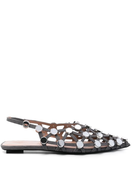 THE ATTICO - Mirrored studded sandals