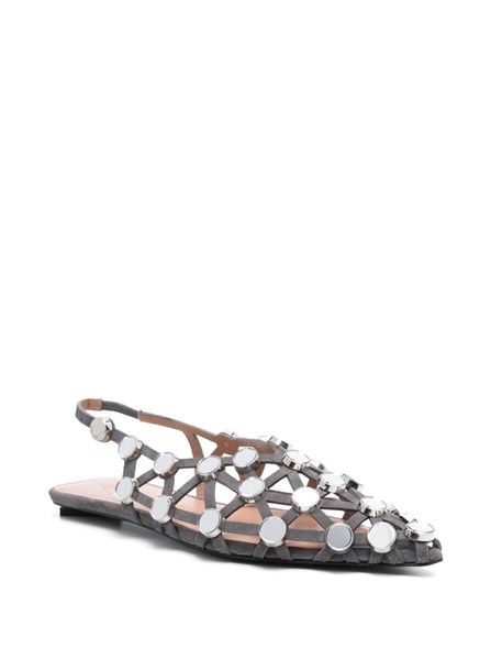 THE ATTICO - Mirrored studded sandals
