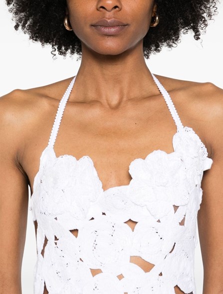 BLUMARINE - abito in maglia macramè
