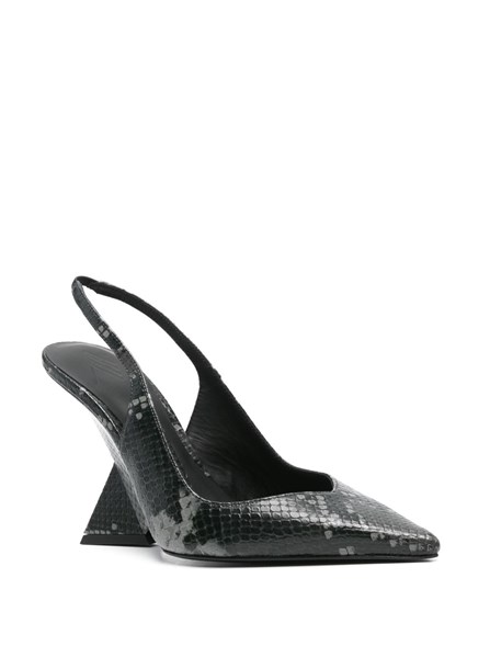 THE ATTICO - Python print leather slingbacks